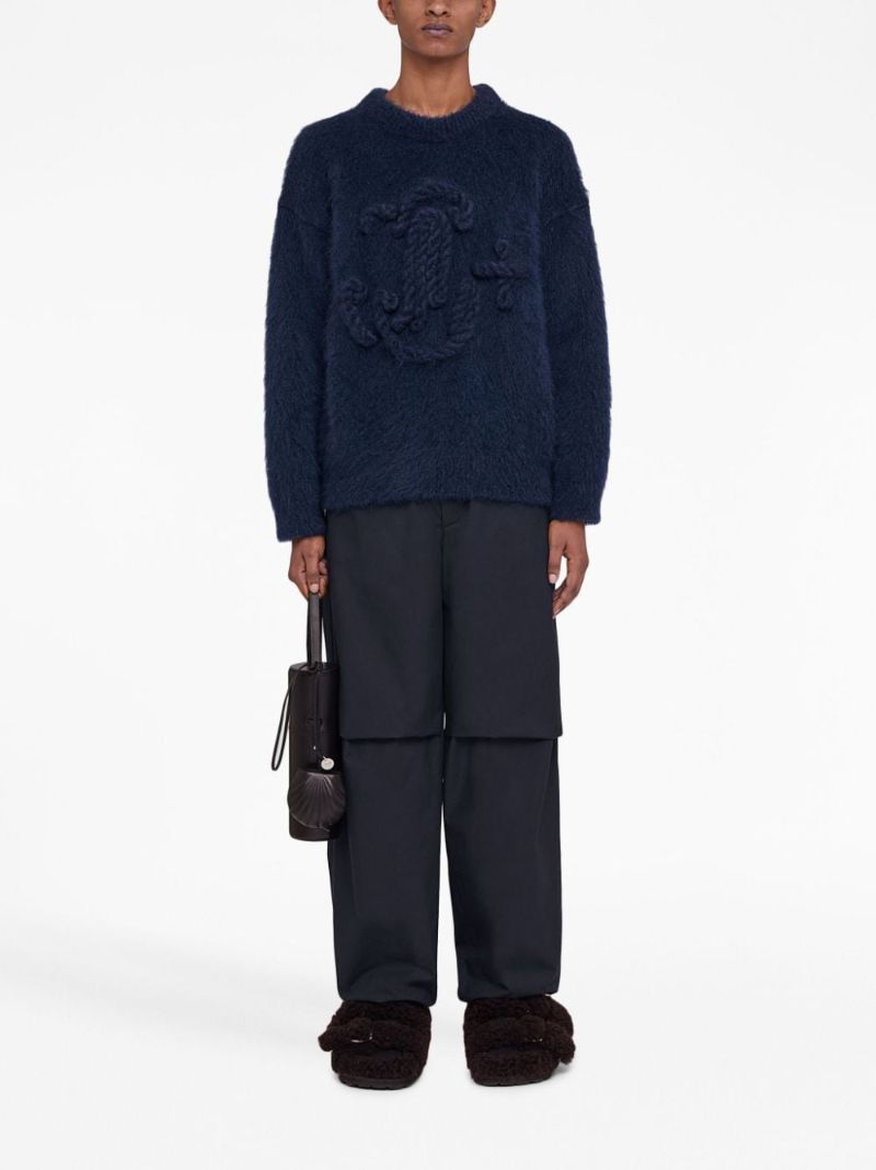 Blue Cotton Track Pants