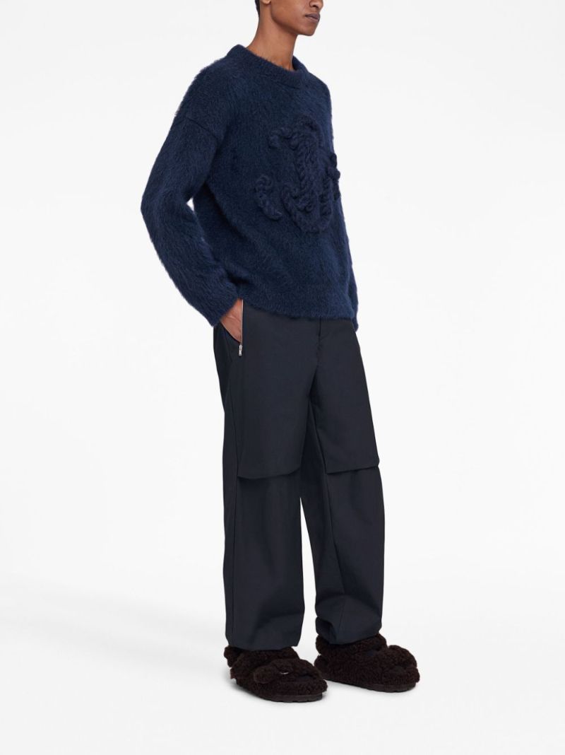 Blue Cotton Track Pants