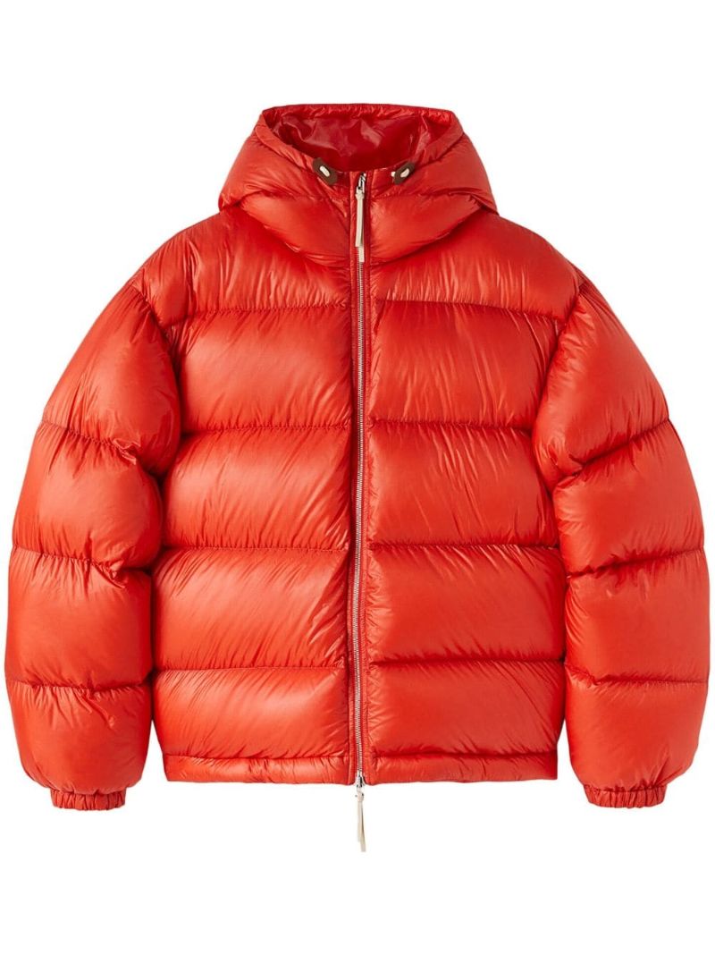 Red Hooded Padded Jacket