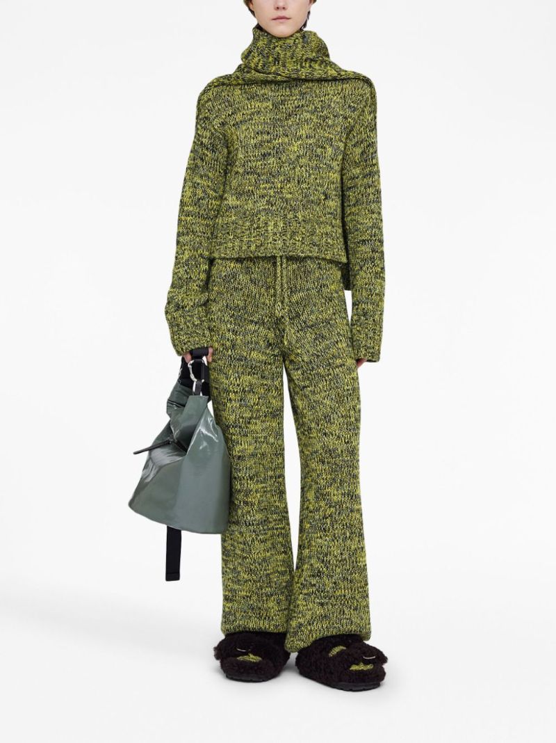 Green MÃ_x0083_Â©lange Wool Sweater