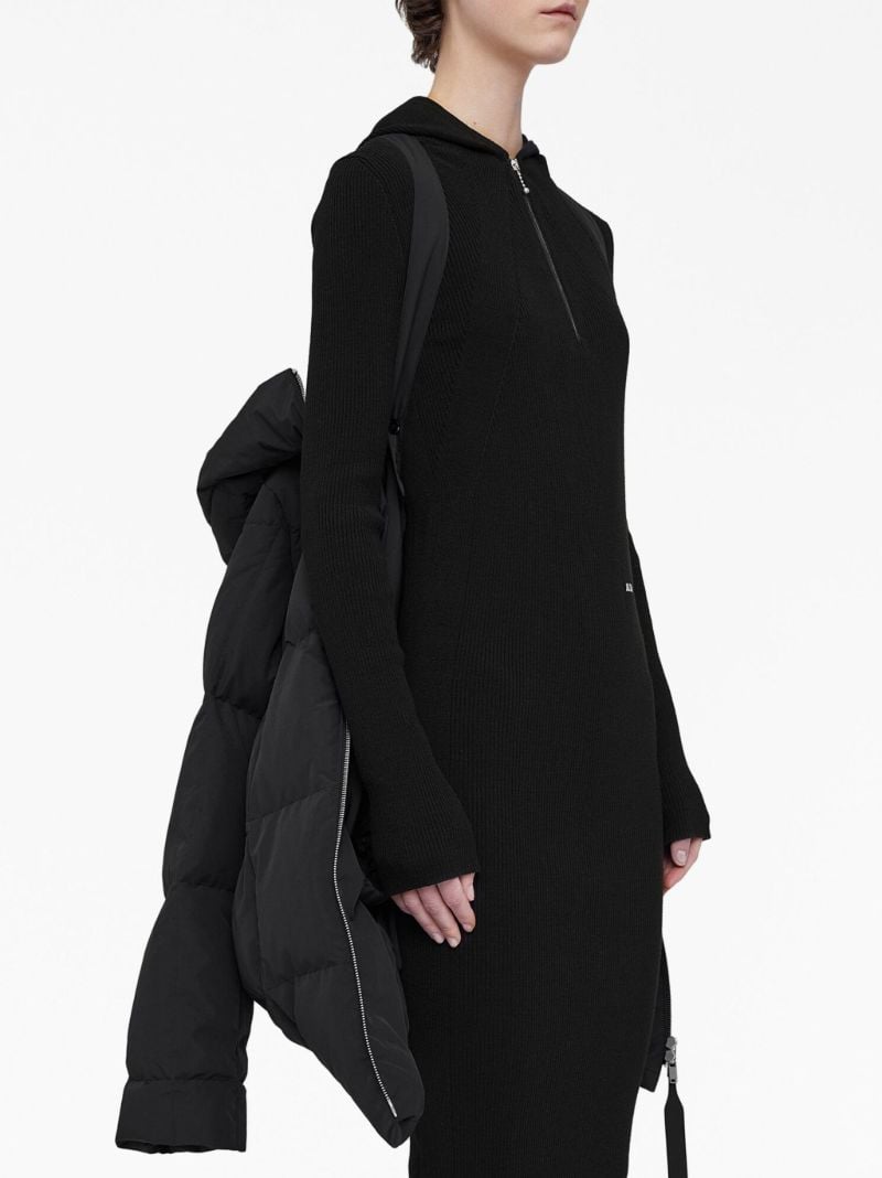 Black Hooded Quilted Jacket