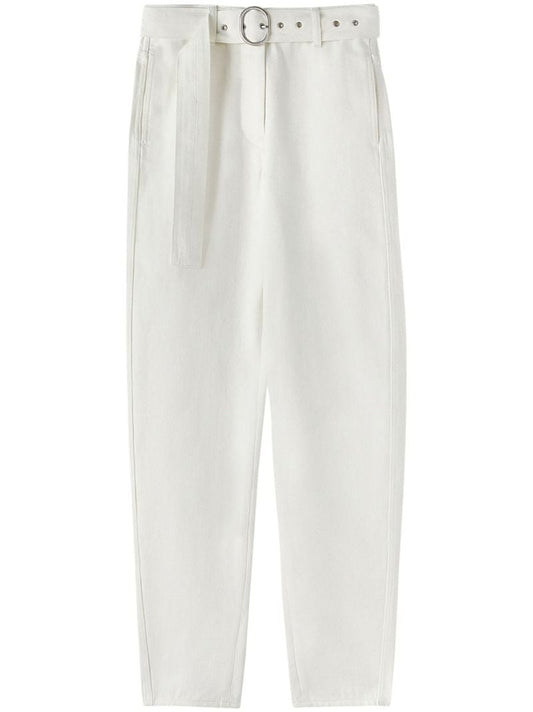 White High-rise Wide-leg Jeans