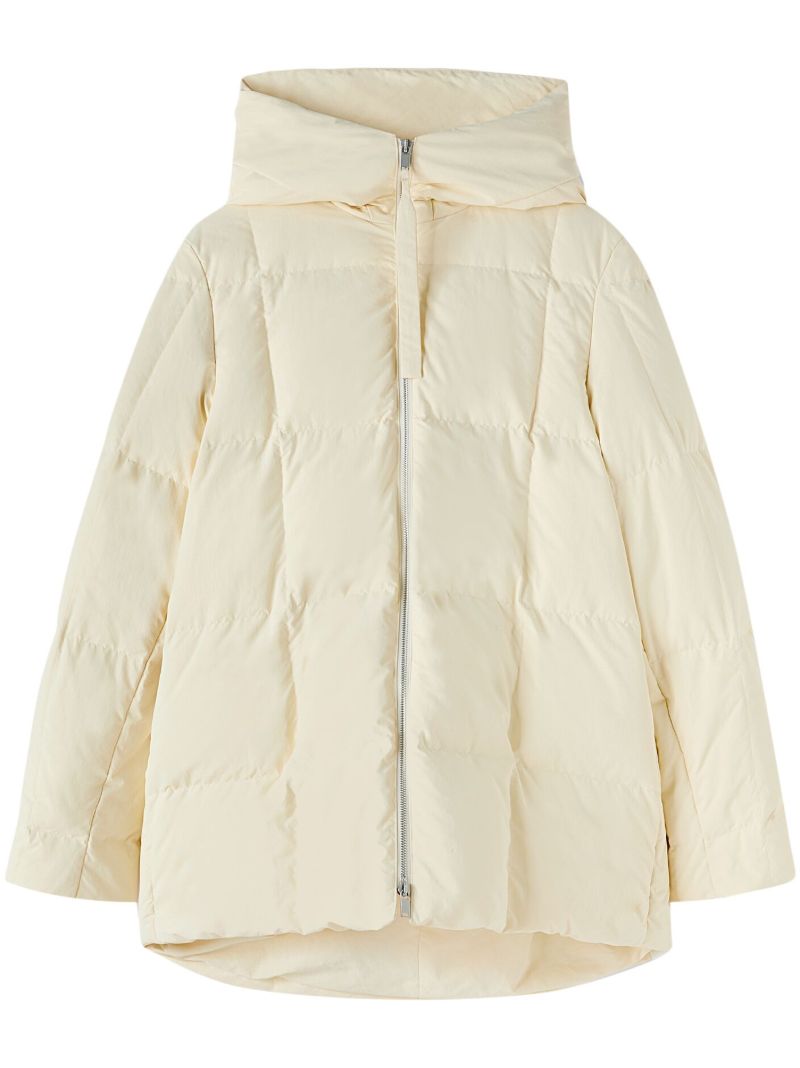 White Quilted Down Jacket