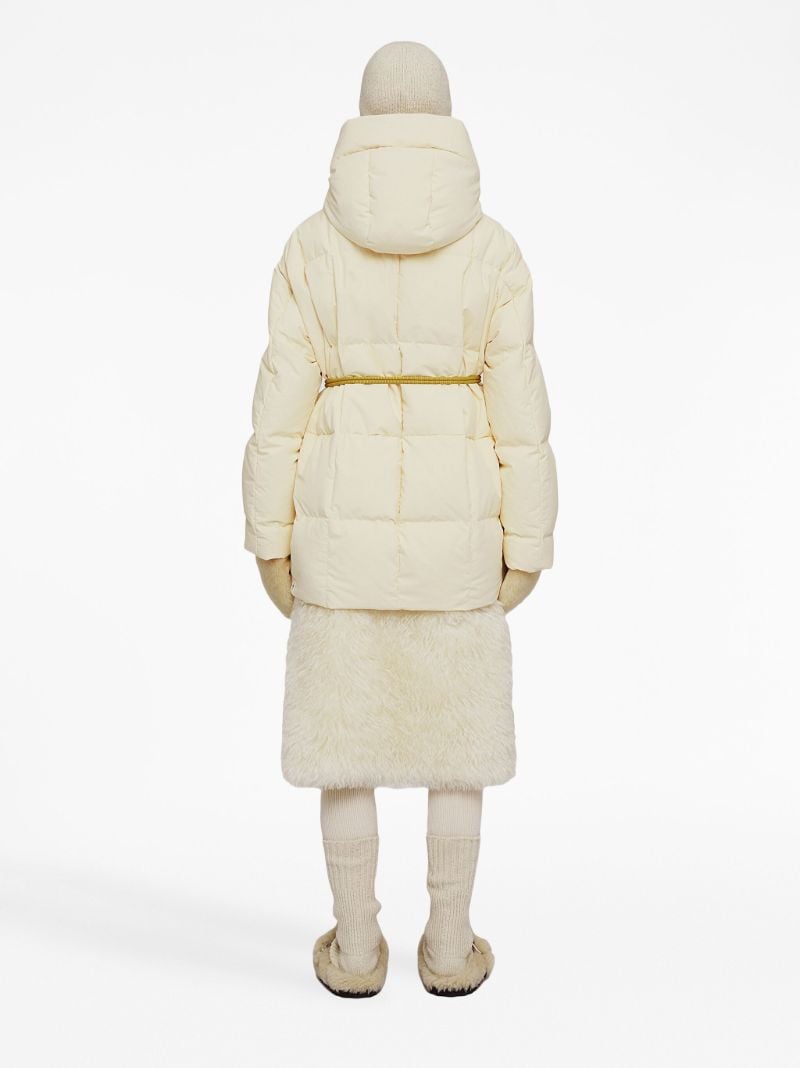 White Quilted Down Jacket