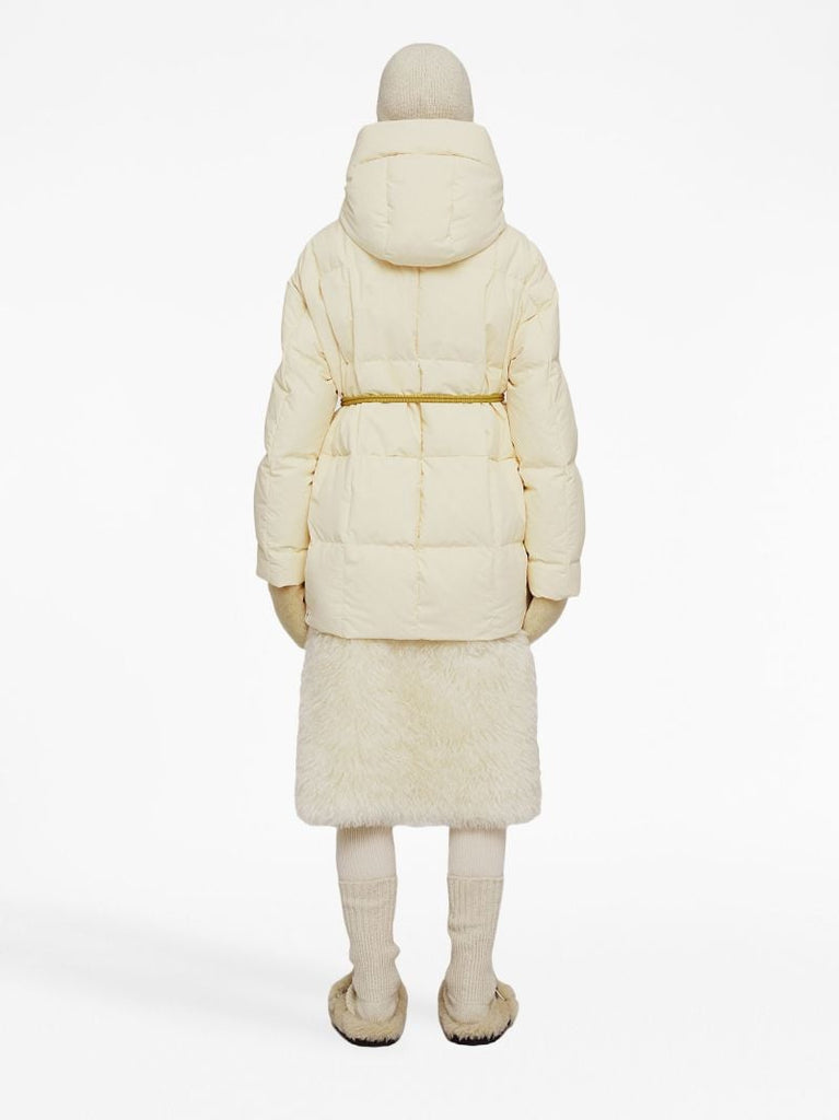White Quilted Down Jacket