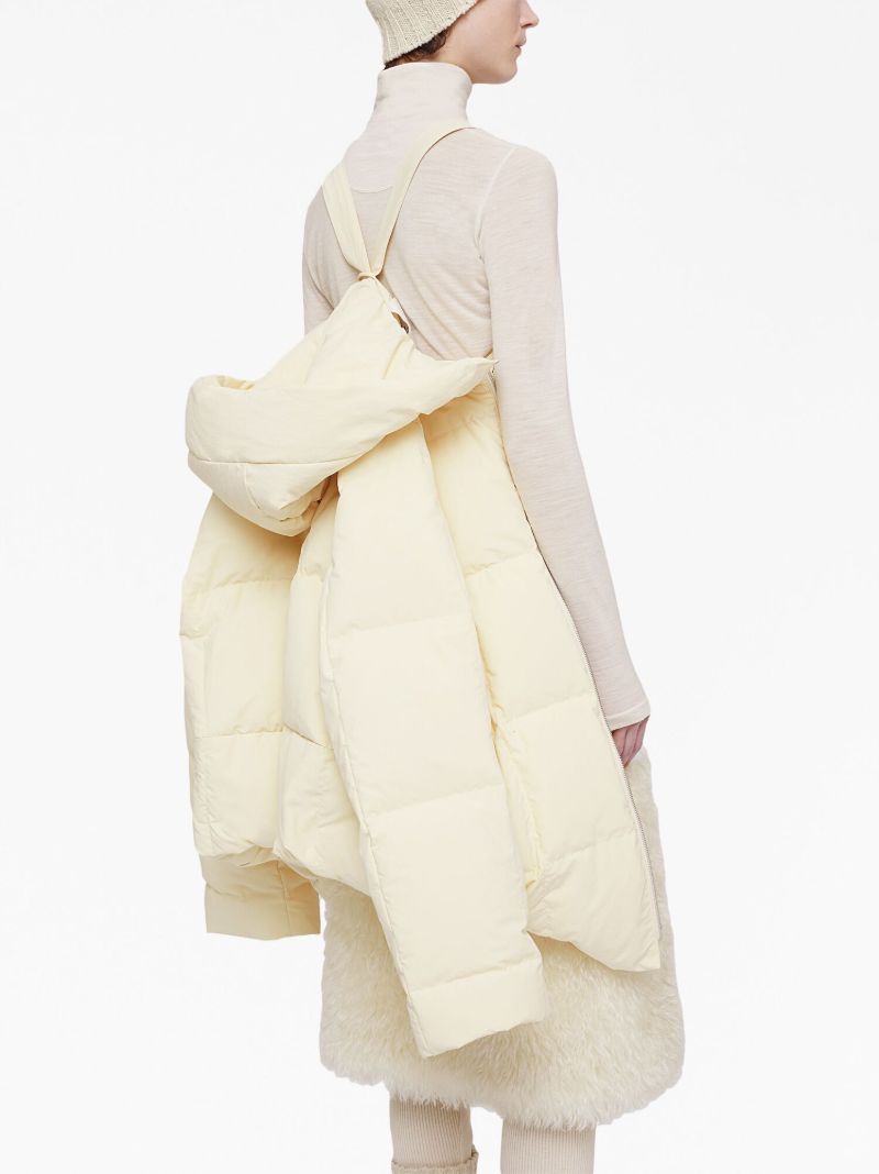 White Quilted Down Jacket