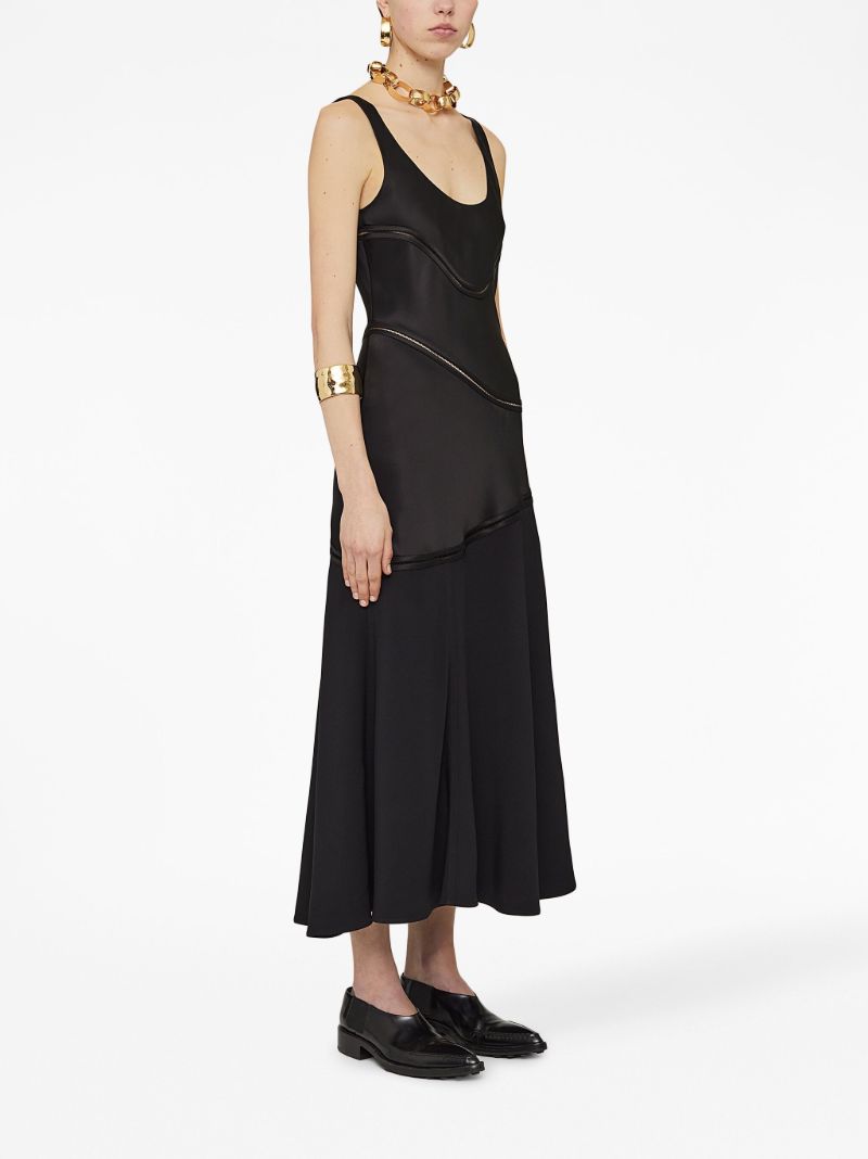 Black Panelled Midi Dress