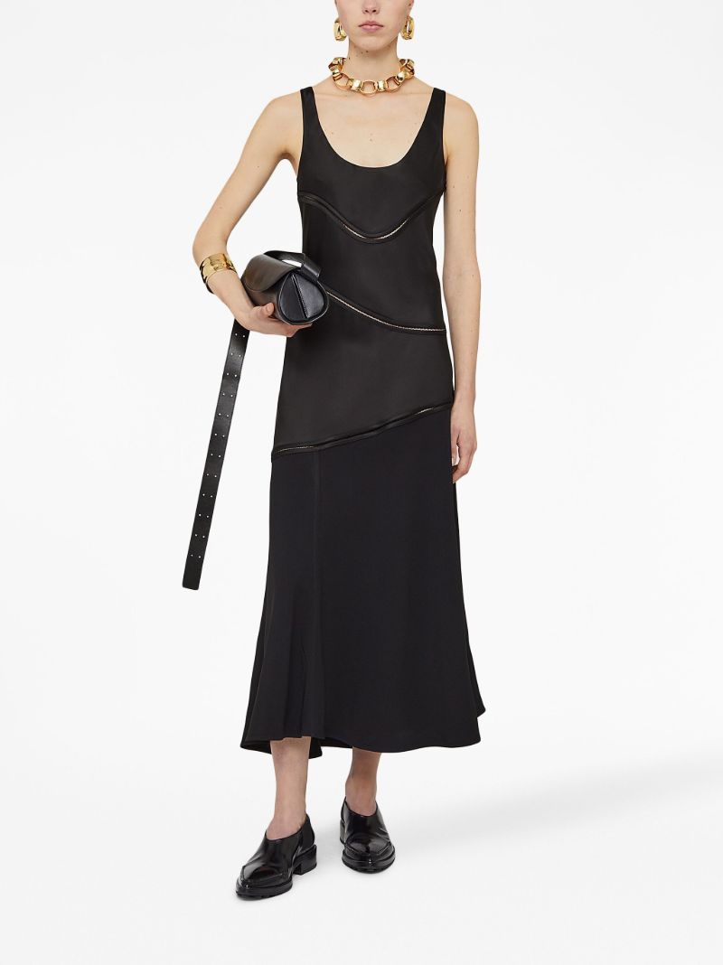 Black Panelled Midi Dress