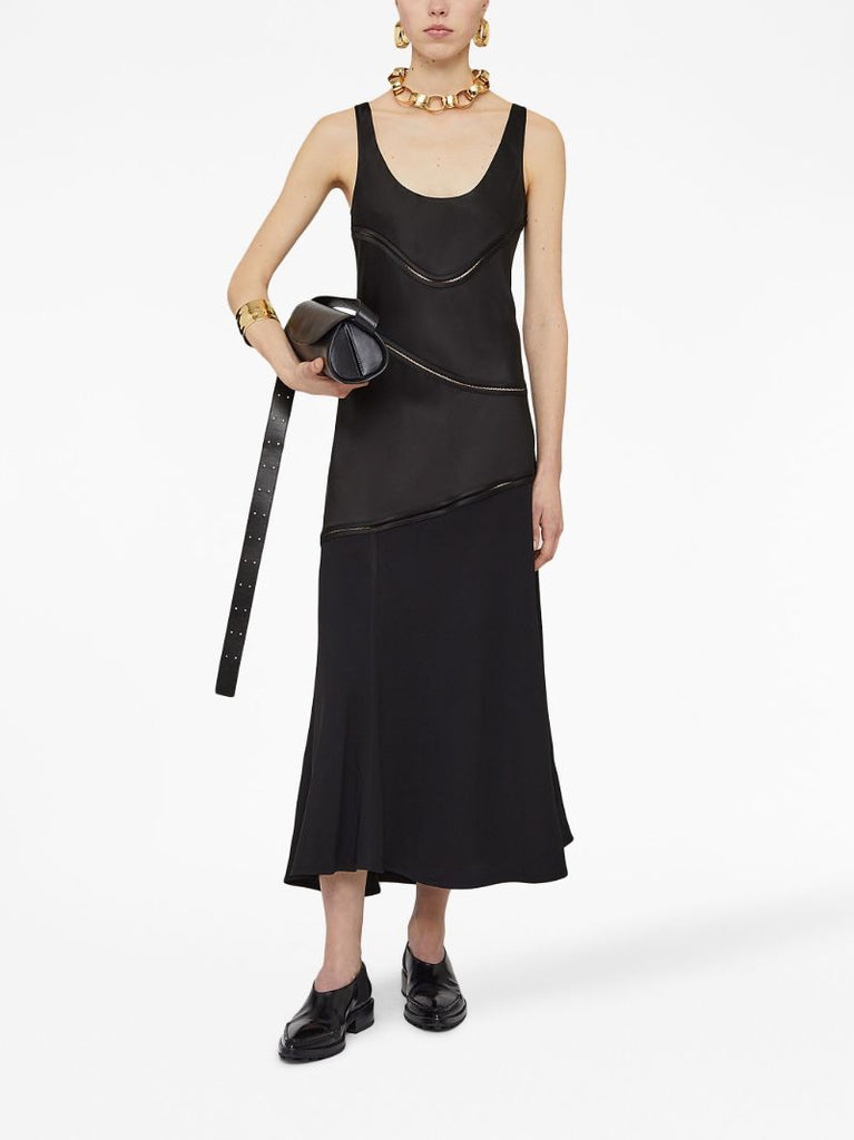 Black Panelled Midi Dress