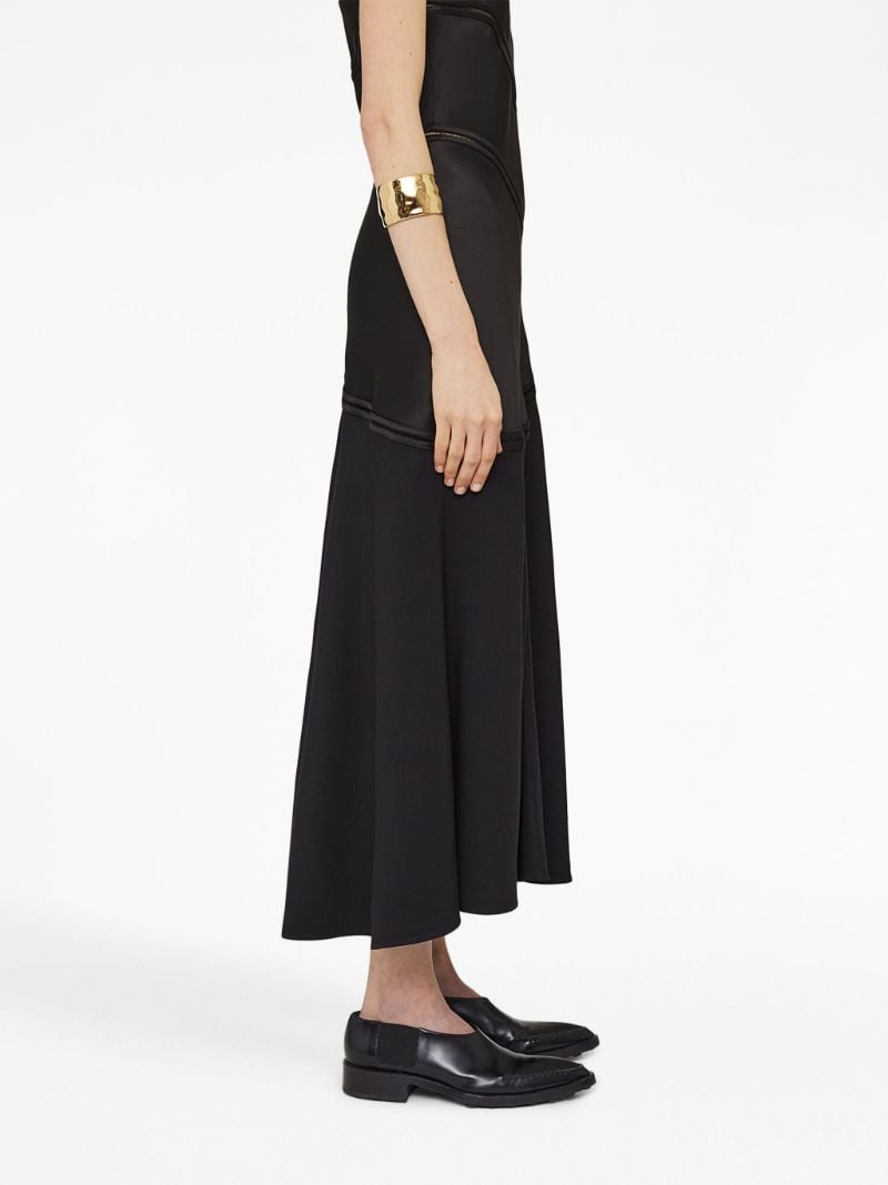 Black Panelled Midi Dress