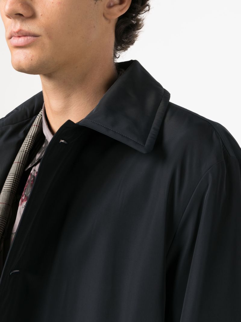 Blue Rankle Single-breasted Coat