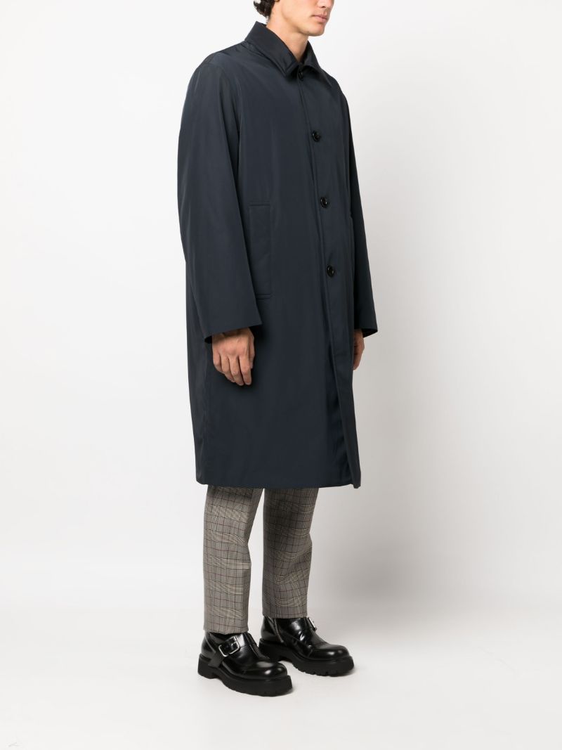 Blue Rankle Single-breasted Coat