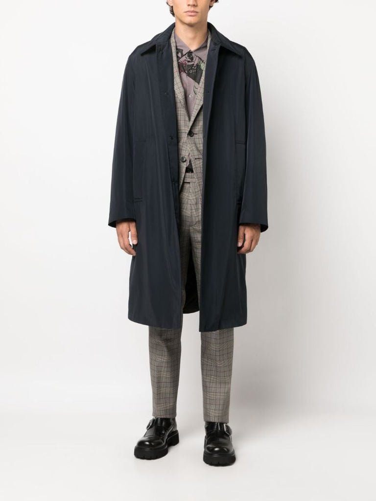 Blue Rankle Single-breasted Coat
