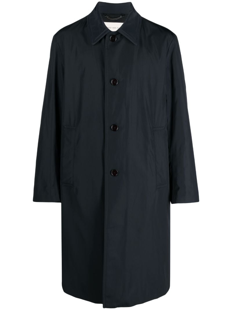 Blue Rankle Single-breasted Coat