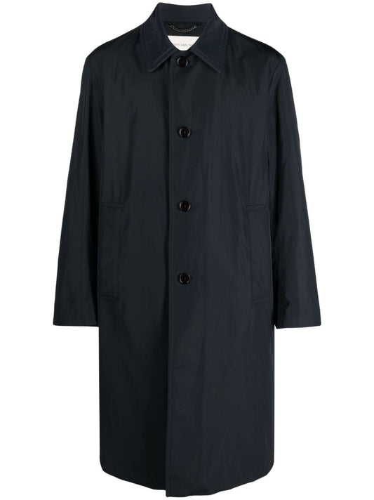 Blue Rankle Single-breasted Coat
