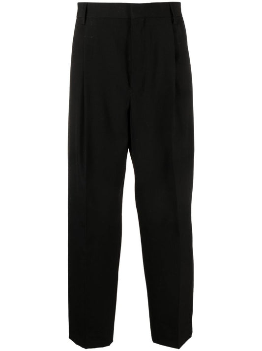 Black Pellow Wool Trousers