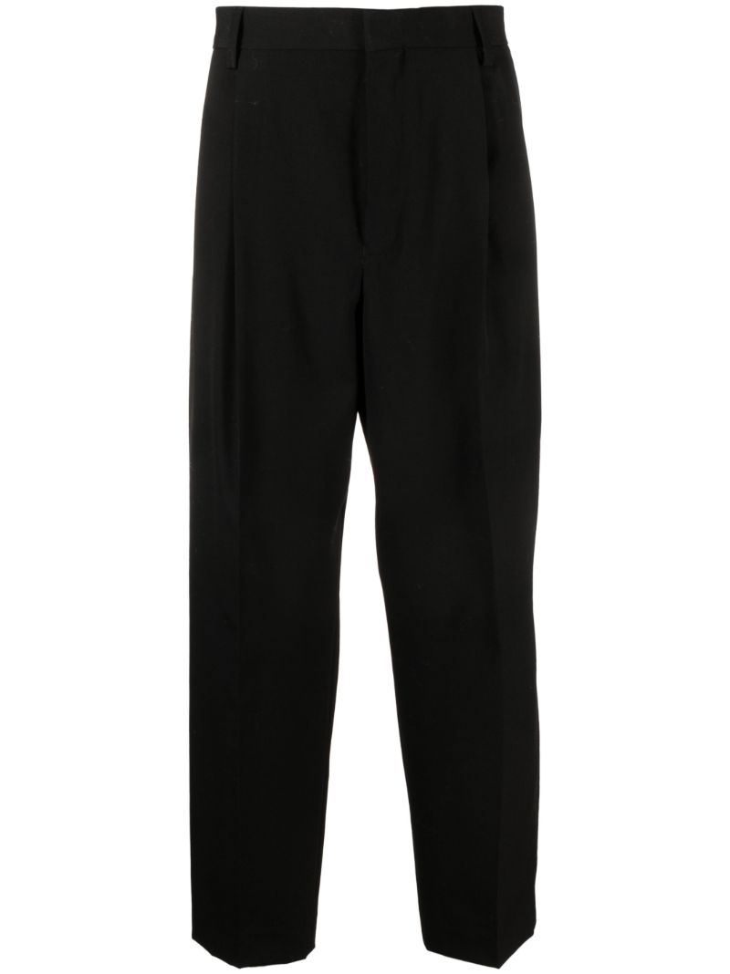 Black Pellow Wool Trousers