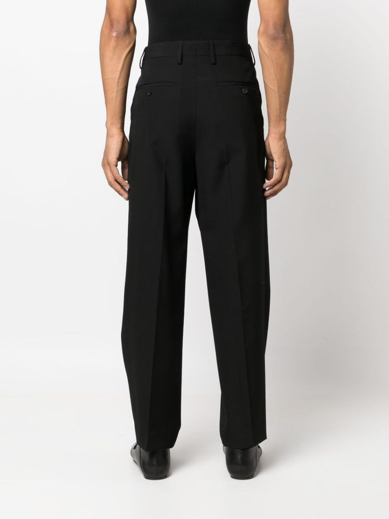 Black Pellow Wool Trousers