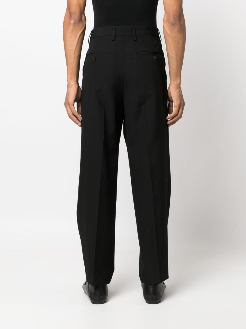 Black Pellow Wool Trousers
