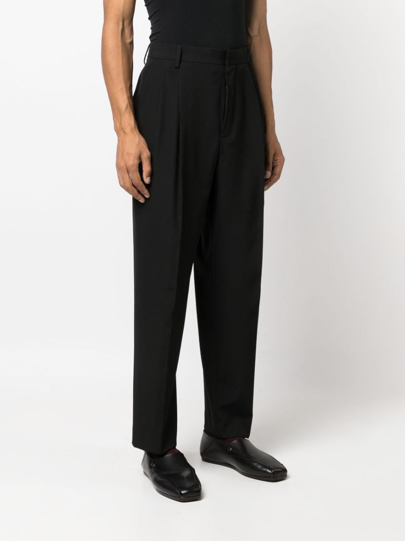 Black Pellow Wool Trousers
