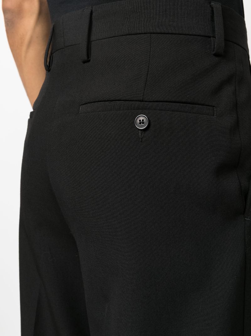 Black Pellow Wool Trousers