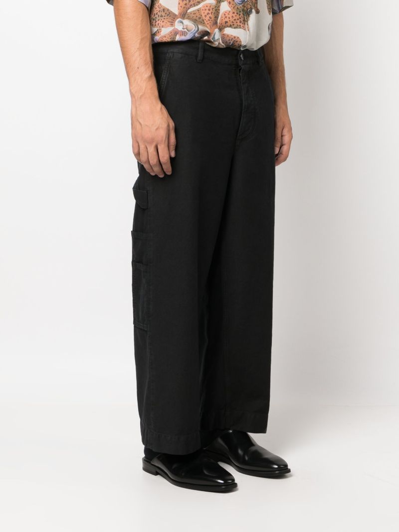 Black Low-rise Wide-leg Jeans