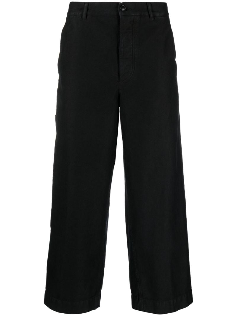Black Low-rise Wide-leg Jeans
