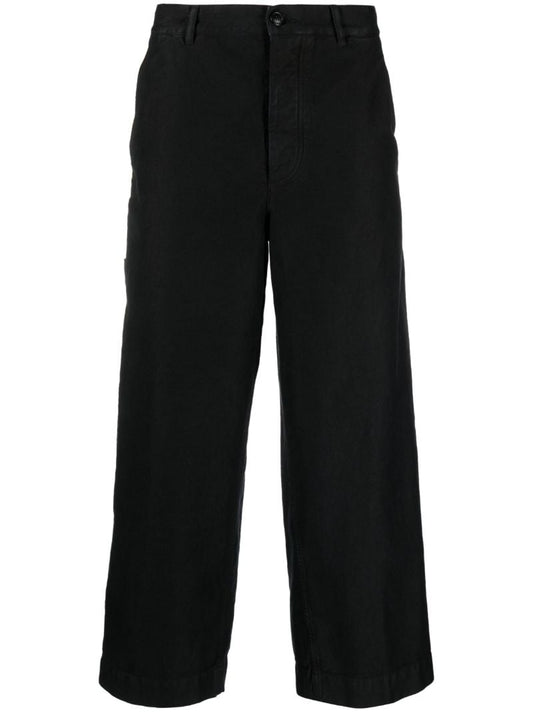 Black Low-rise Wide-leg Jeans