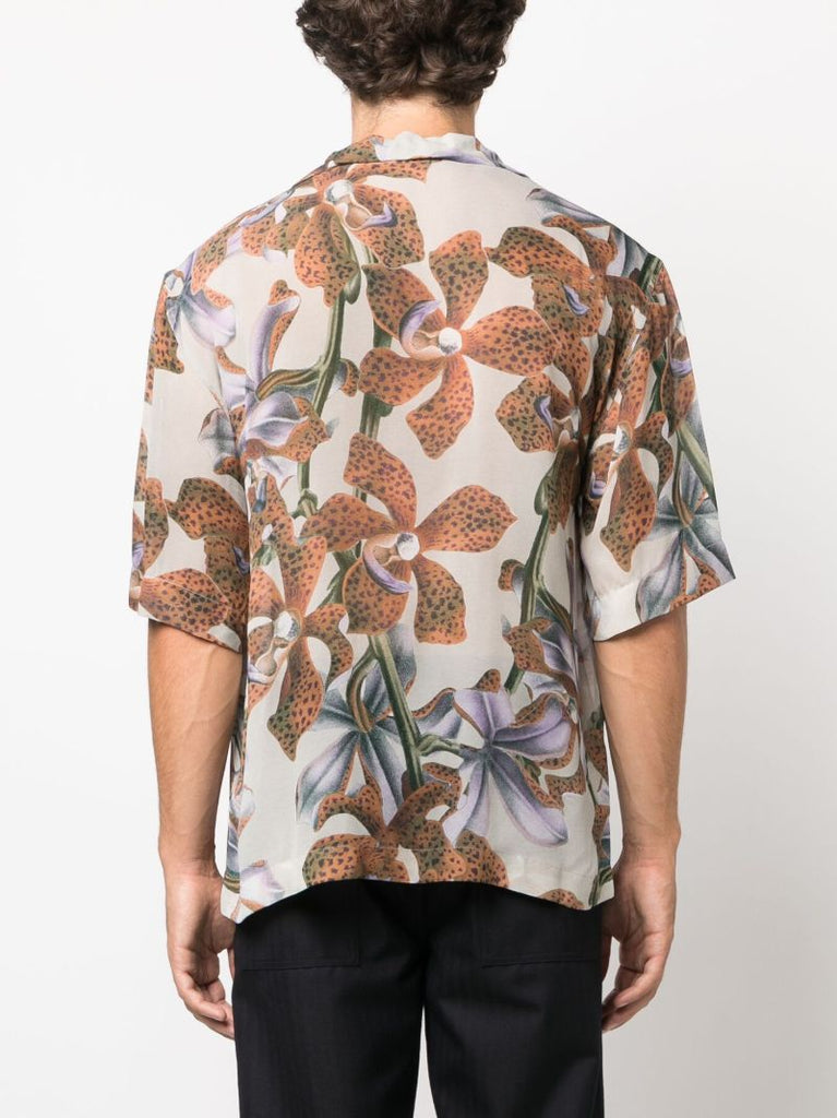 Grey Cassi Floral-print Shirt