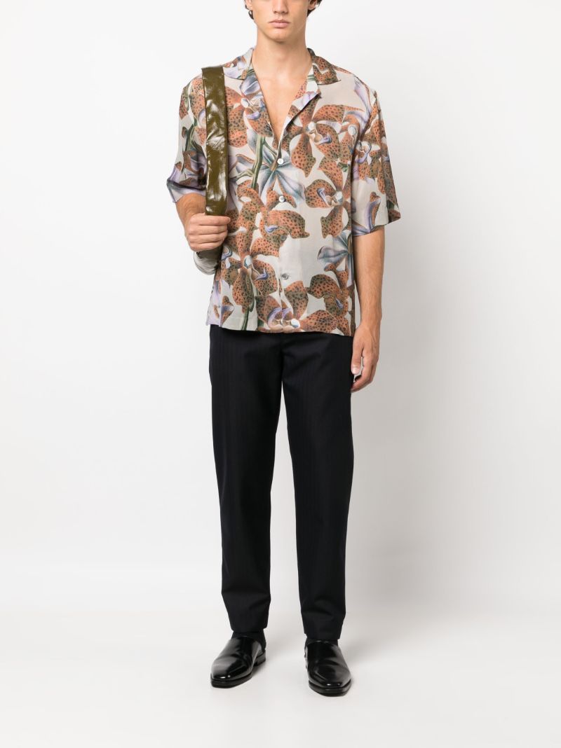 Grey Cassi Floral-print Shirt