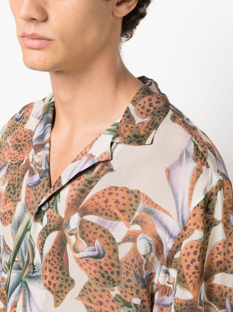 Grey Cassi Floral-print Shirt