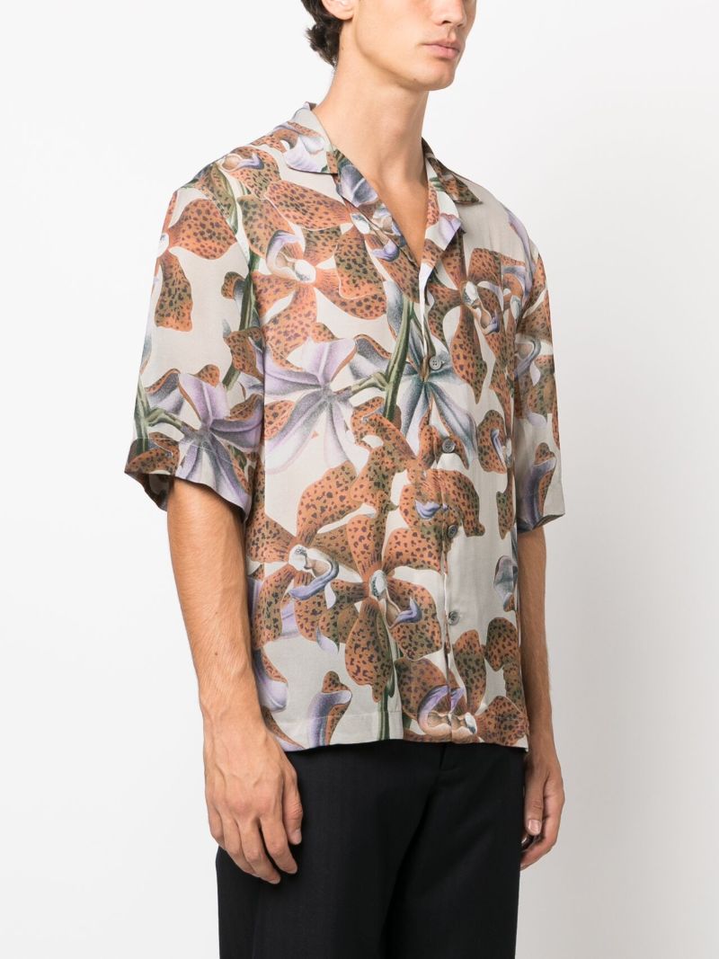 Grey Cassi Floral-print Shirt