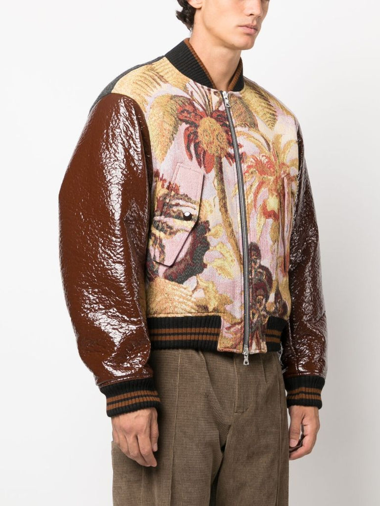 Brown Verso Tris Bomber Jacket