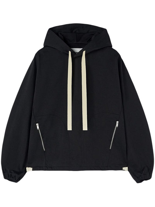 Black Drawstring Hoodie
