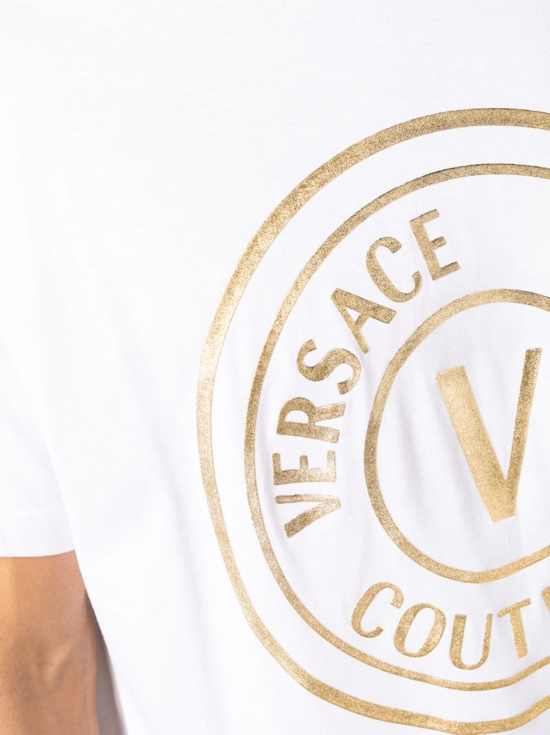 White V-emblem Cotton T-shirt