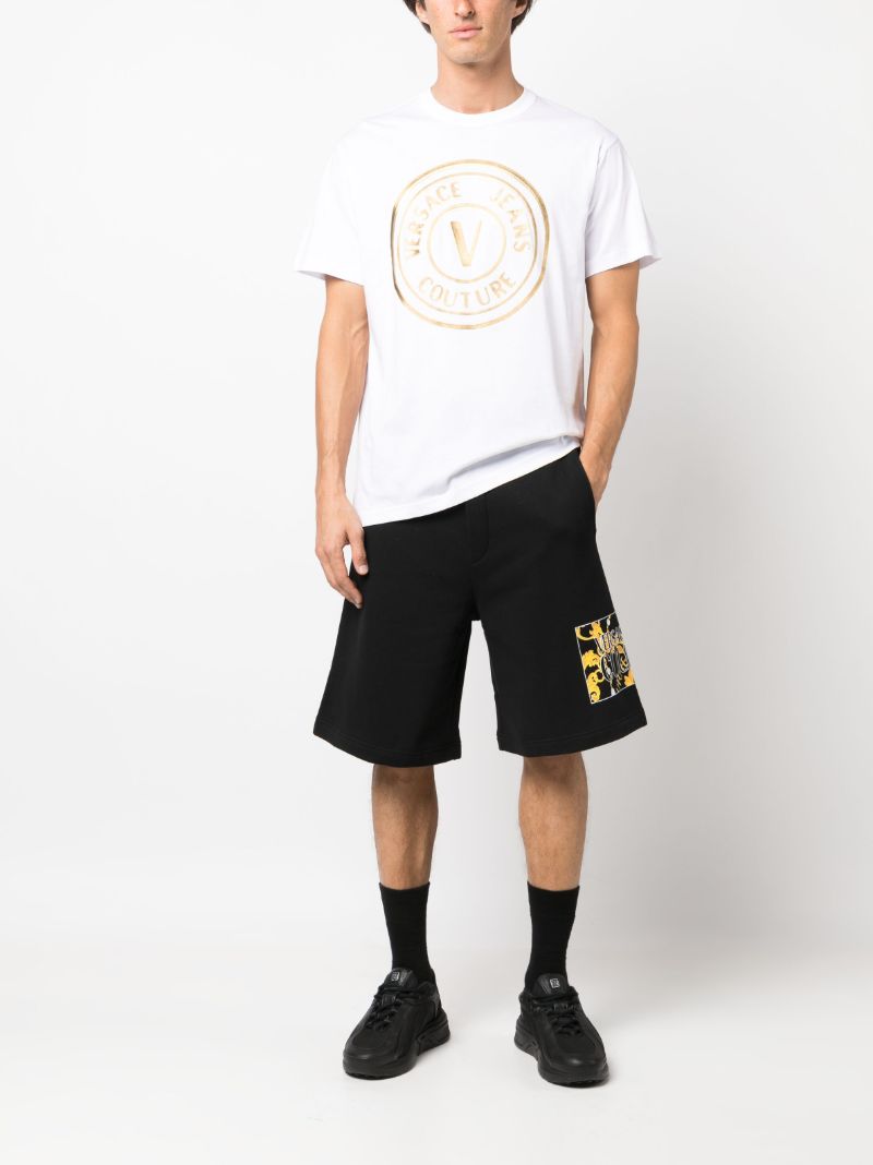 White V-emblem Cotton T-shirt