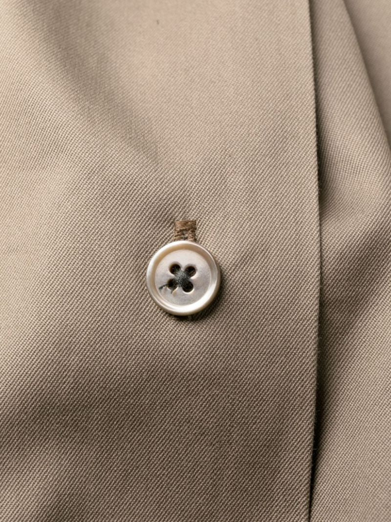 Green Belted Cotton Trench Dress