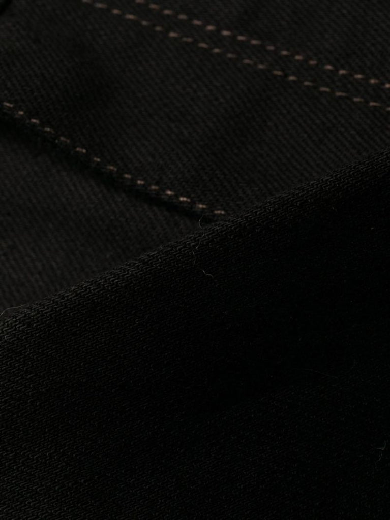 Black Wide-leg Cotton Jeans