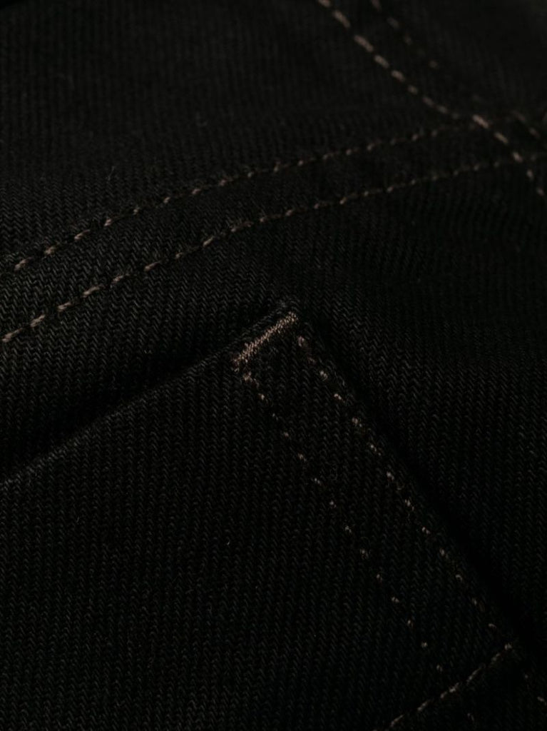 Black Wide-leg Cotton Jeans