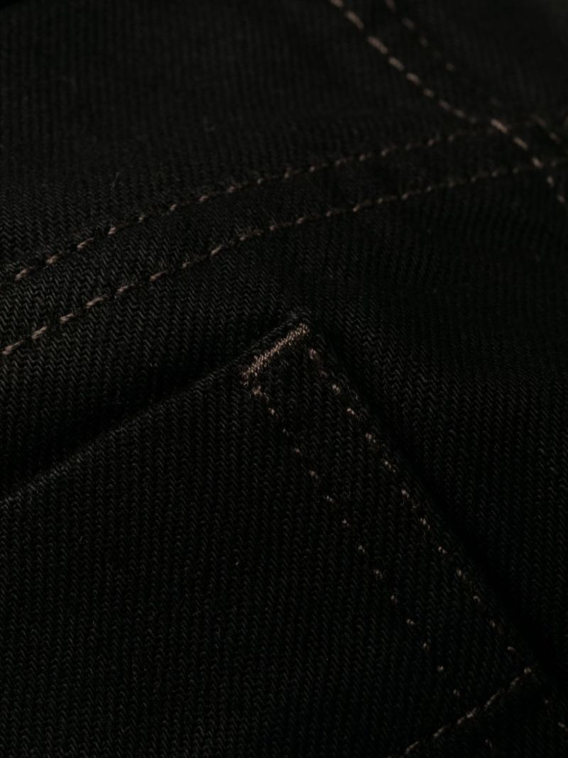 Black Wide-leg Cotton Jeans
