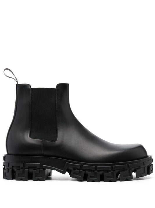 Black Greca-sole Ankle Boots