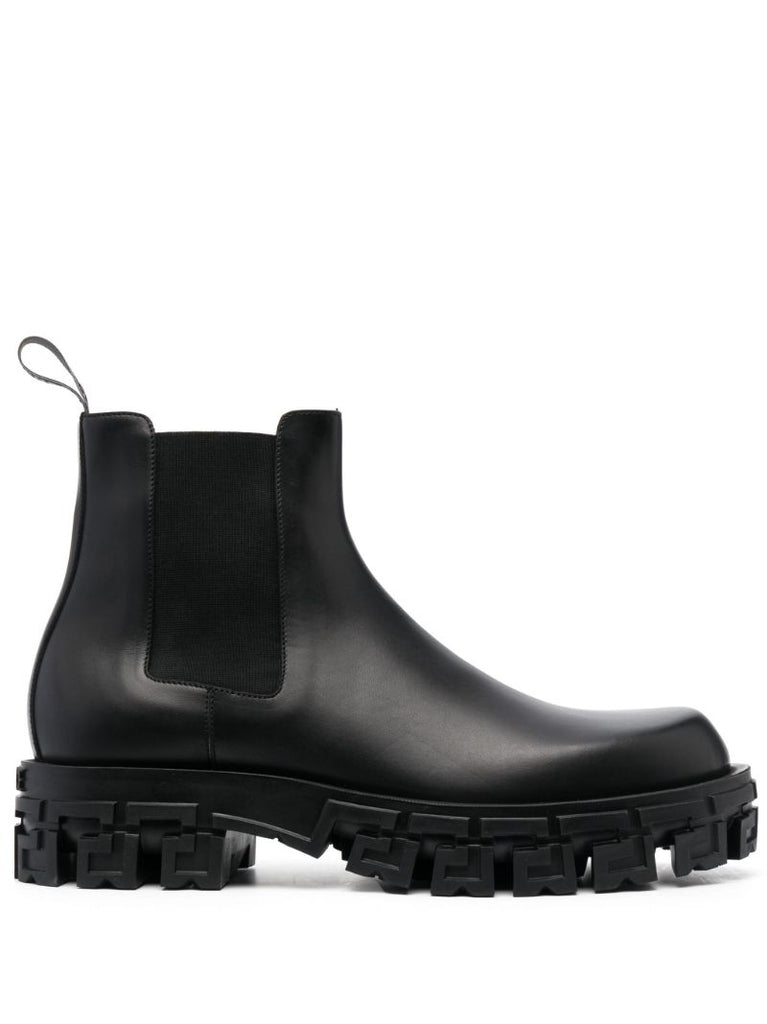 Black Greca-sole Ankle Boots