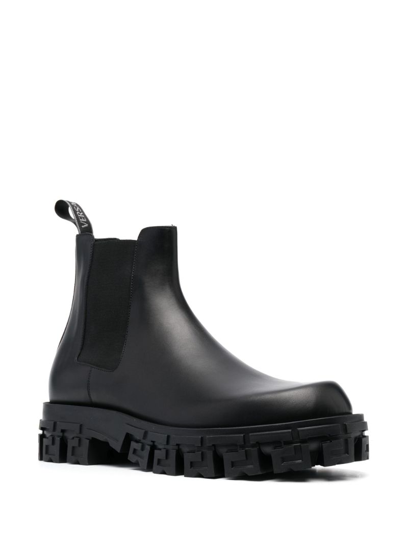 Black Greca-sole Ankle Boots