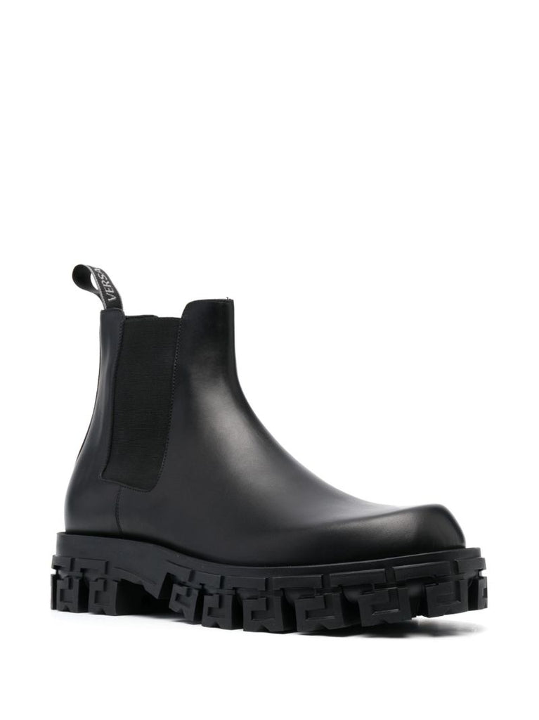 Black Greca-sole Ankle Boots