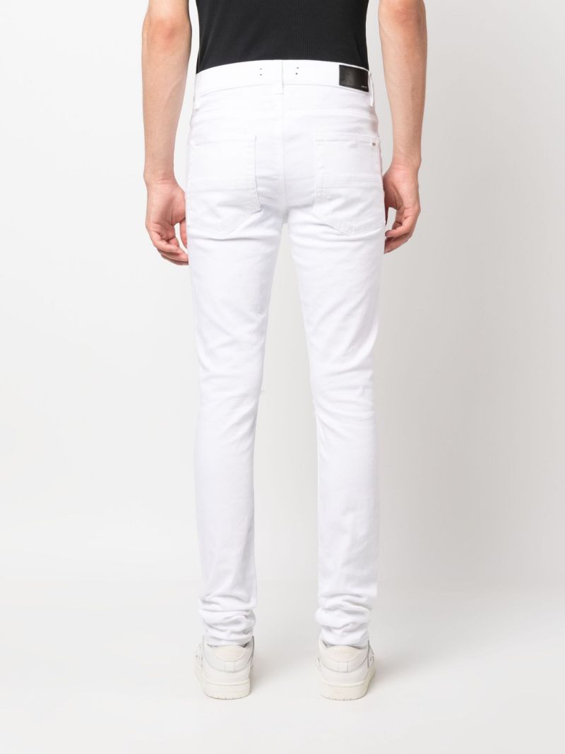 White Logo Plaque Skinny Jeans