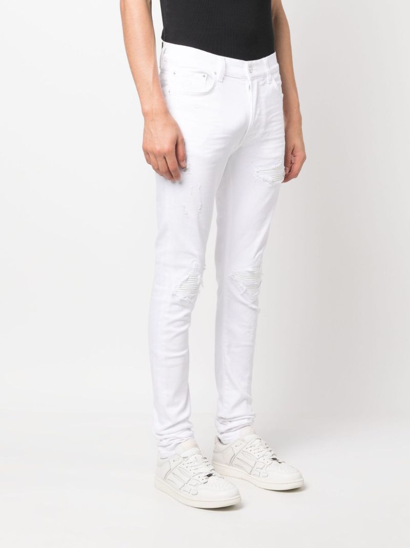 White Logo Plaque Skinny Jeans