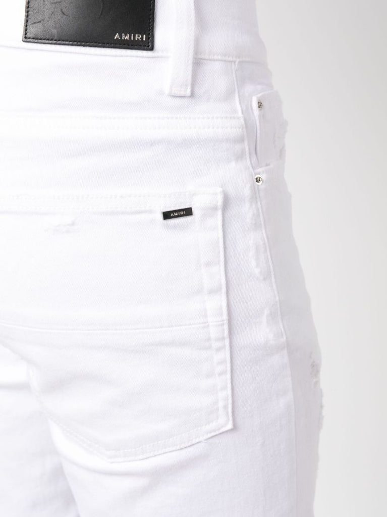 White Logo Plaque Skinny Jeans