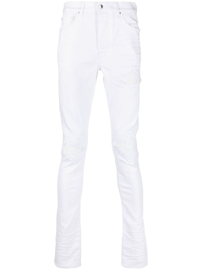 White Logo Plaque Skinny Jeans