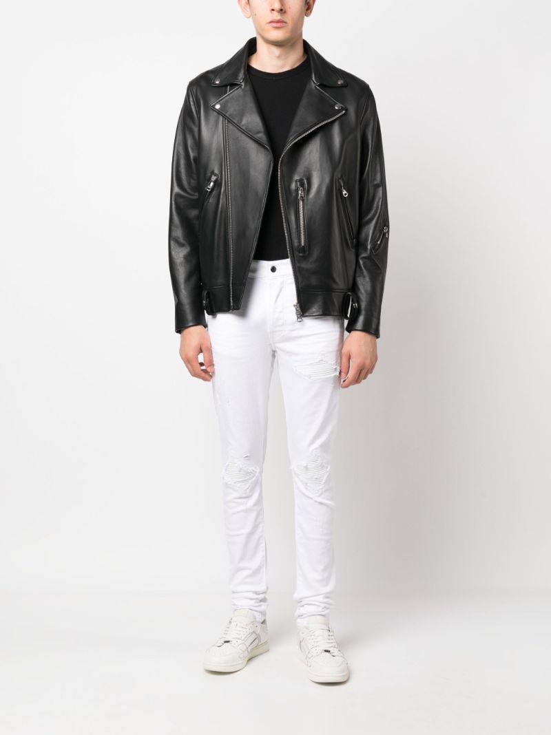 White Logo Plaque Skinny Jeans