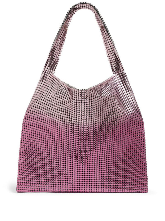 Pink Pixel Metallic Tote Bag